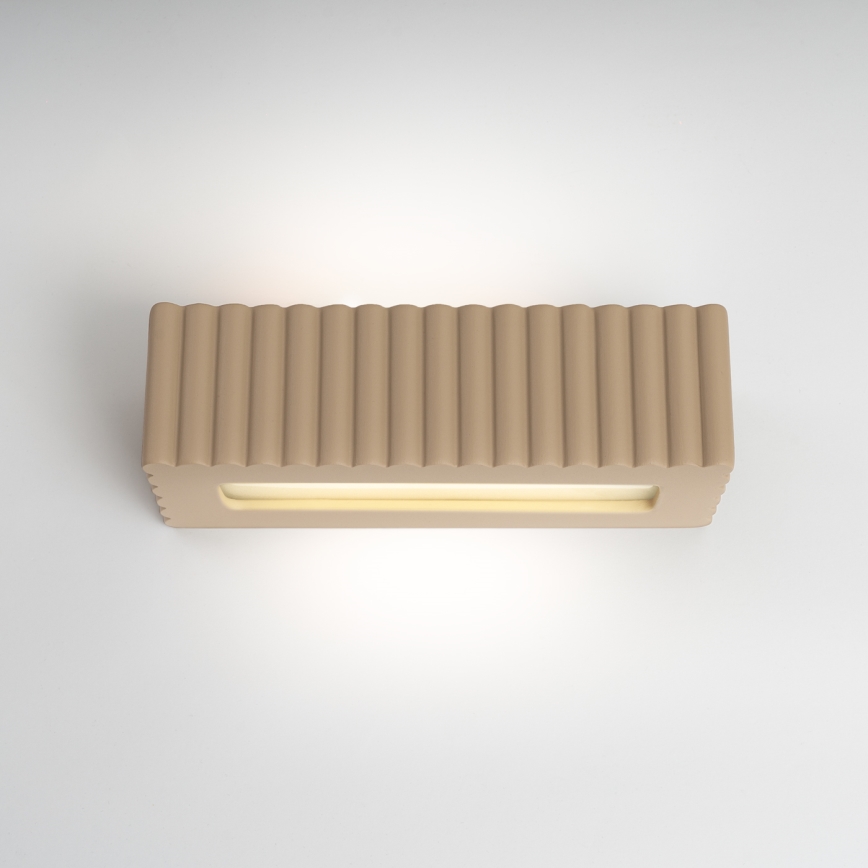 Aplique de pared RIGATA 1xE27/15W/230V cerámica/taupe