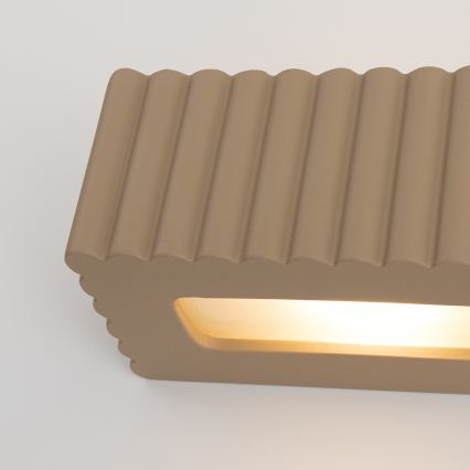 Aplique de pared RIGATA 1xE27/15W/230V cerámica/taupe
