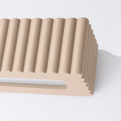 Aplique de pared RIGATA 1xE27/15W/230V cerámica/taupe
