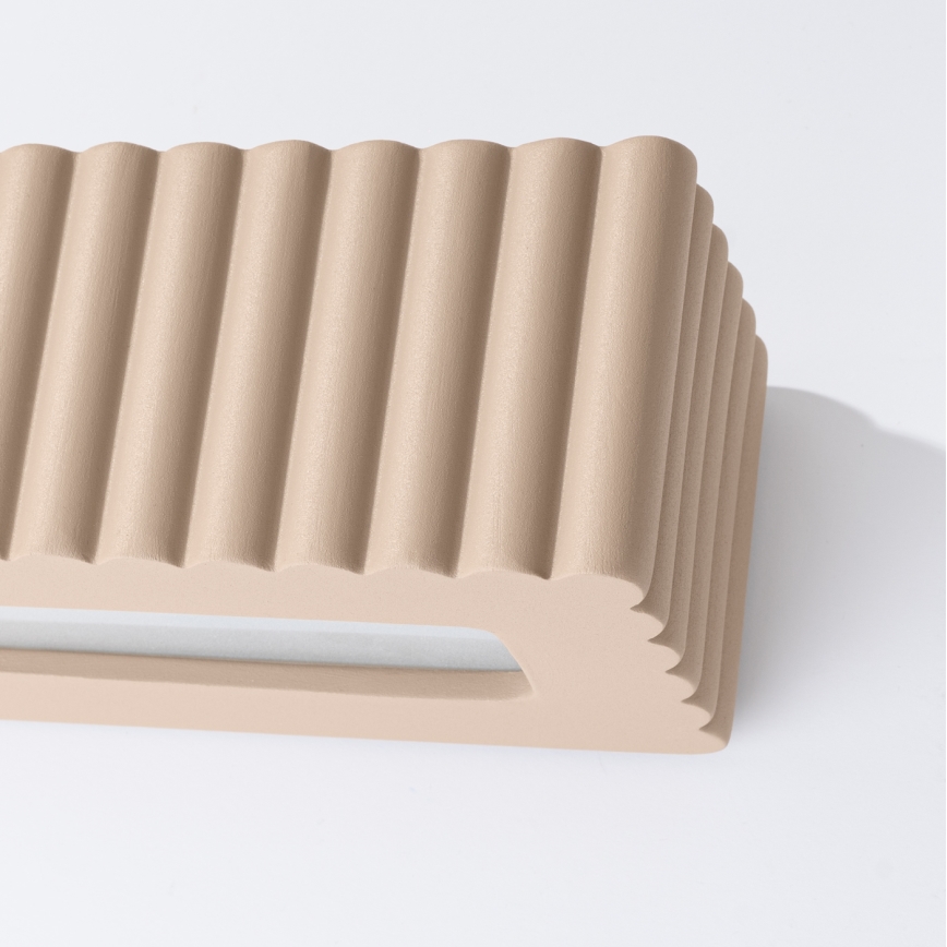 Aplique de pared RIGATA 1xE27/15W/230V cerámica/taupe