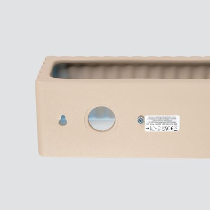 Aplique de pared RIGATA 1xE27/15W/230V cerámica/taupe