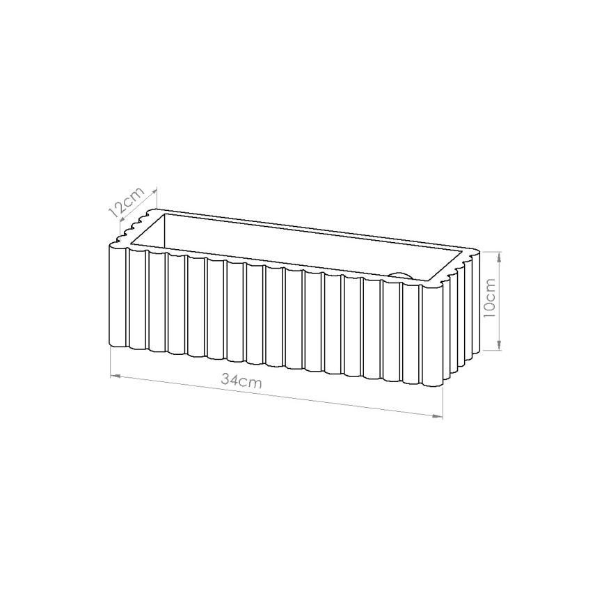 Aplique de pared RIGATA 1xE27/15W/230V cerámica/taupe