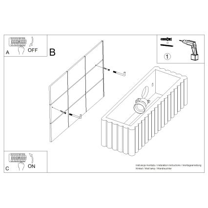 Aplique de pared RIGATA 1xE27/15W/230V cerámica/taupe