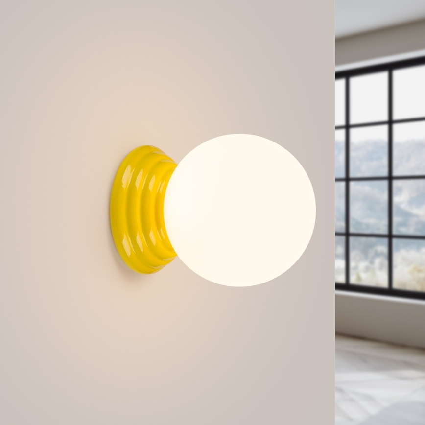 Aplique de pared para baño ZORI 1xG9/8W/230V IP44 amarillo