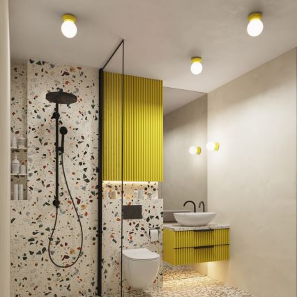 Aplique de pared para baño ZORI 1xG9/8W/230V IP44 amarillo