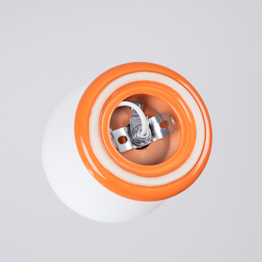 Aplique de pared para baño ZORI 1xG9/8W/230V IP44 naranja