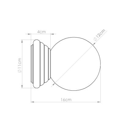 Aplique de pared para baño ZORI 1xG9/8W/230V IP44 naranja