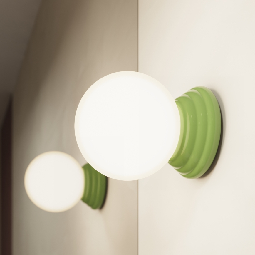 Aplique de pared para baño ZORI 1xG9/8W/230V IP44 verde