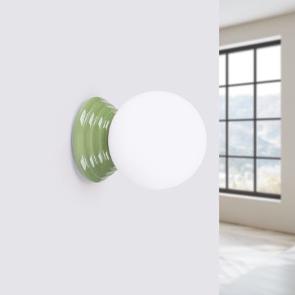Aplique de pared para baño ZORI 1xG9/8W/230V IP44 verde
