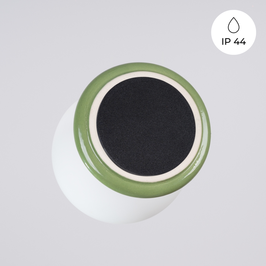 Aplique de pared para baño ZORI 1xG9/8W/230V IP44 verde