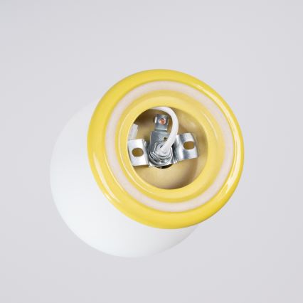Lámpara de techo para baño ZORI 1xG9/8W/230V Ø 12 cm IP44 amarilla