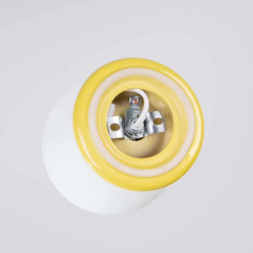 Lámpara de techo para baño ZORI 1xG9/8W/230V Ø 12 cm IP44 amarilla