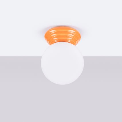 Lámpara de techo para baño ZORI 1xG9/8W/230V Ø 12 cm IP44 naranja