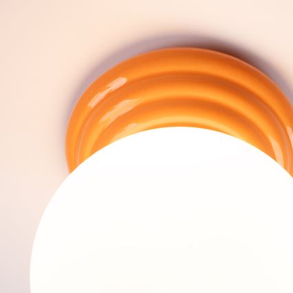 Lámpara de techo para baño ZORI 1xG9/8W/230V Ø 12 cm IP44 naranja