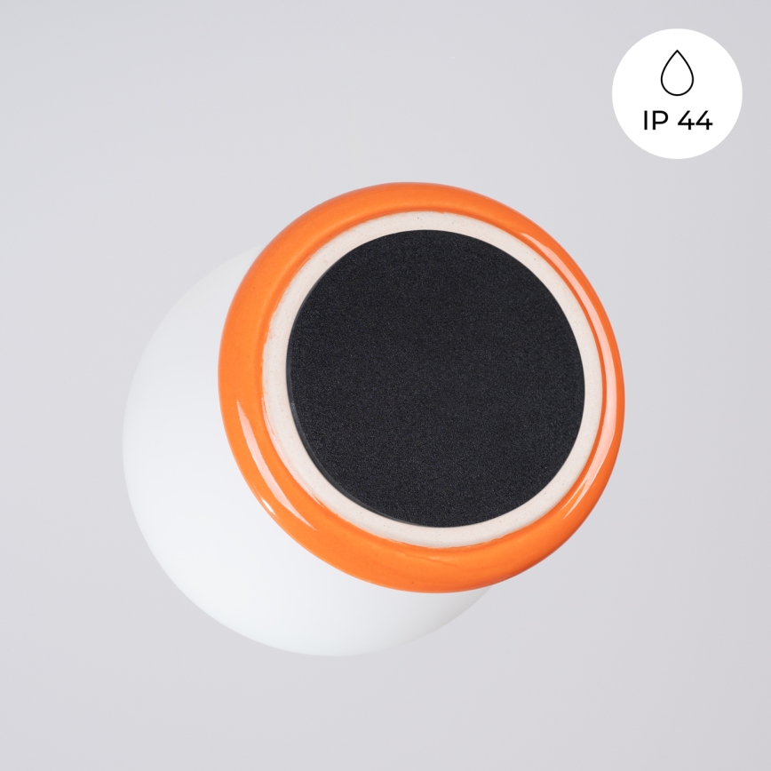 Lámpara de techo para baño ZORI 1xG9/8W/230V Ø 12 cm IP44 naranja