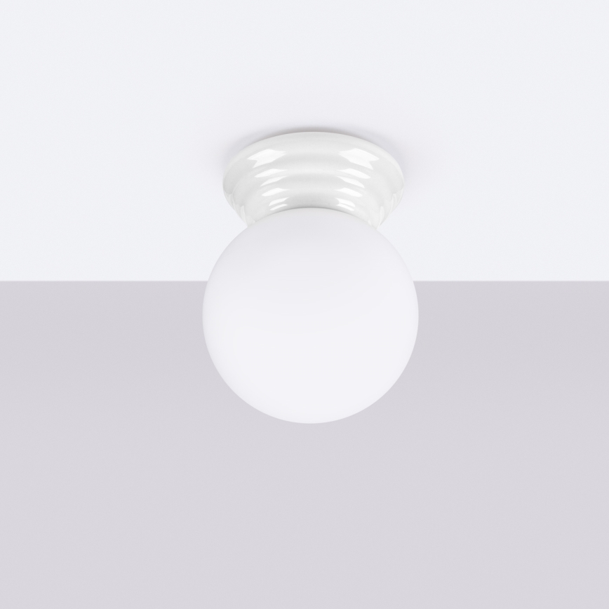 Lámpara de techo para baño ZORI 1xG9/8W/230V Ø 12 cm IP44 blanca
