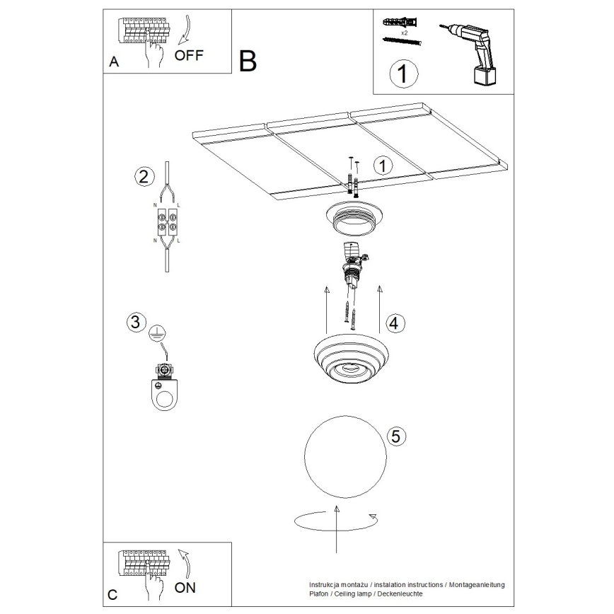 Lámpara de techo para baño ZORI 1xG9/8W/230V Ø 12 cm IP44 blanca