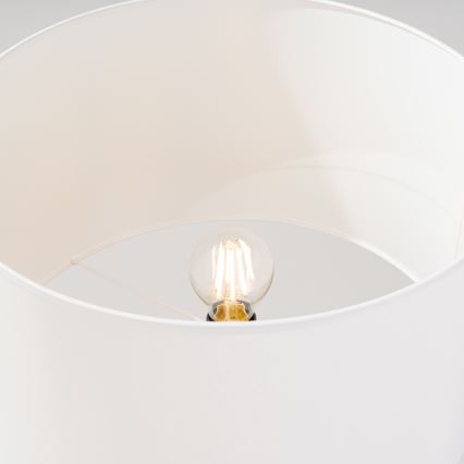 Lámpara de pie NATT 1xE27/15W/230V blanca