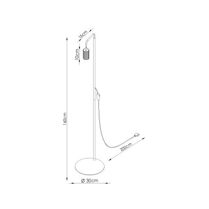 Lámpara de pie KARBON 1xGU10/10W/230V blanca