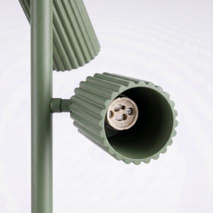 Lámpara de pie KARBON 3xGU10/10W/230V verde