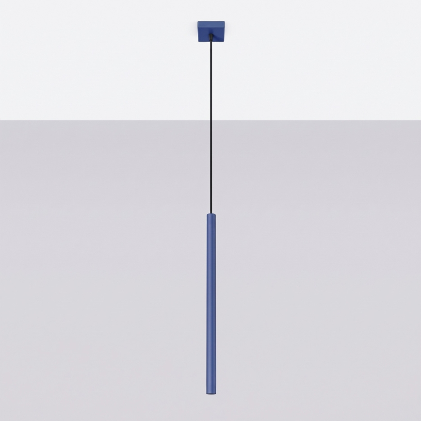 Lámpara suspendida por cable PASTELO 1xG9/8W/230V azul