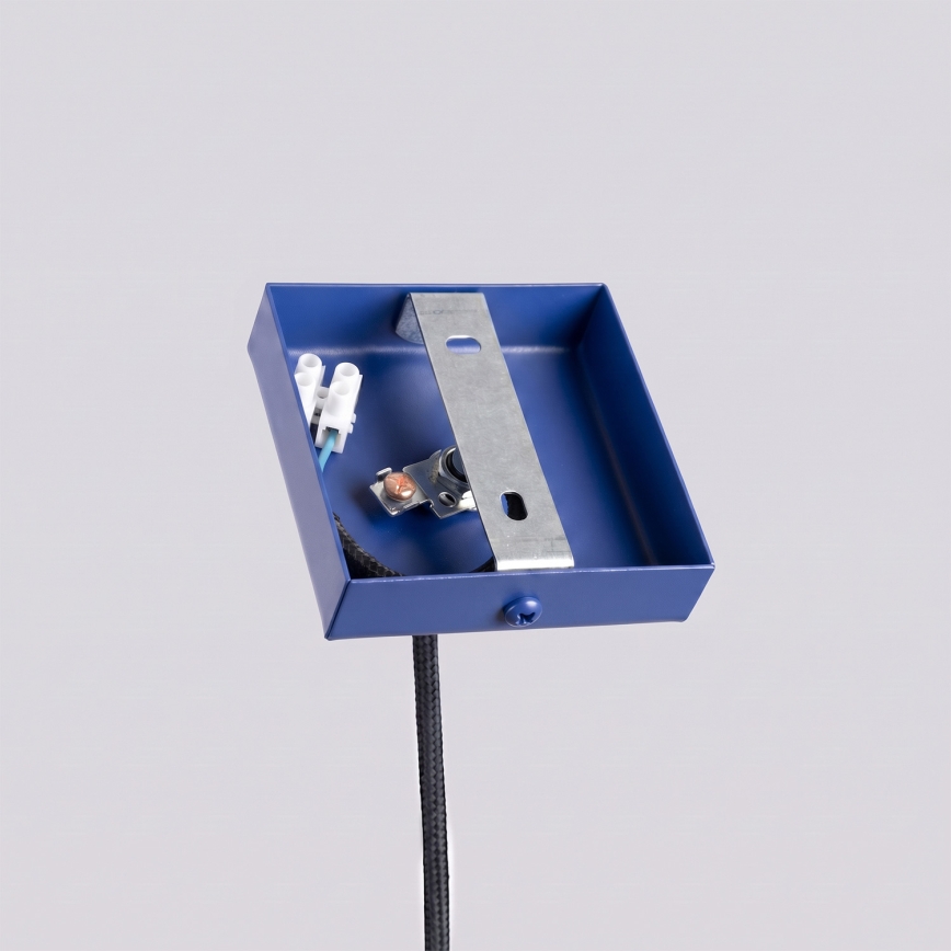 Lámpara suspendida por cable PASTELO 1xG9/8W/230V azul