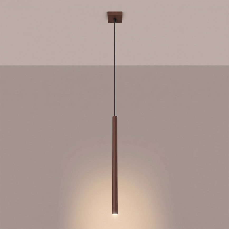 Lámpara colgante con cable PASTELO 1xG9/8W/230V marrón
