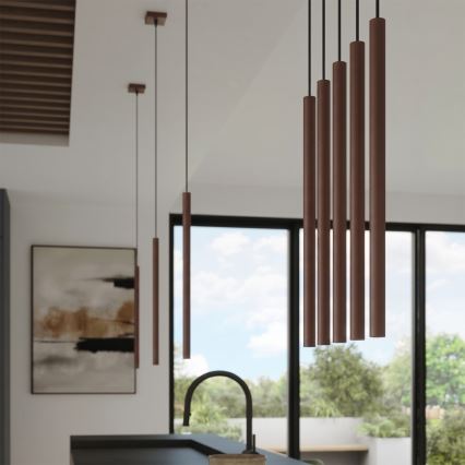 Lámpara colgante con cable PASTELO 1xG9/8W/230V marrón