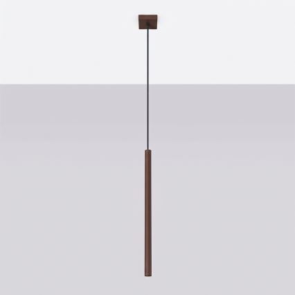 Lámpara colgante con cable PASTELO 1xG9/8W/230V marrón