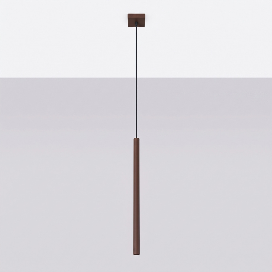 Lámpara colgante con cable PASTELO 1xG9/8W/230V marrón