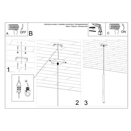 Lámpara colgante con cable PASTELO 1xG9/8W/230V marrón
