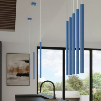 Lámpara colgante con cable PASTELO 1xG9/8W/230V, azul