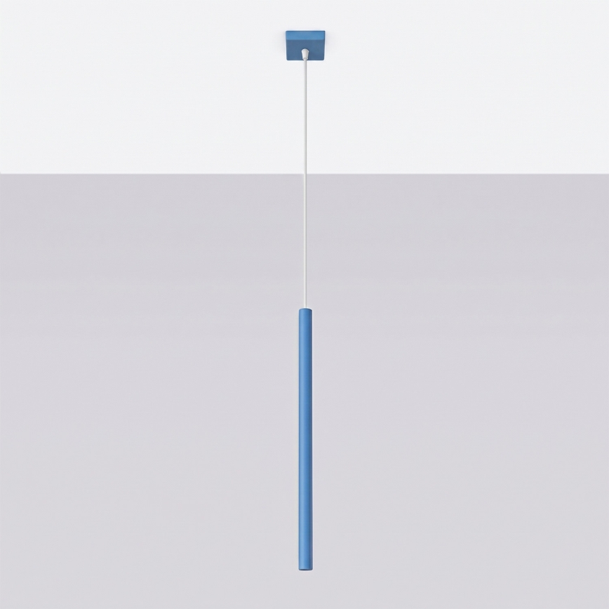 Lámpara colgante con cable PASTELO 1xG9/8W/230V, azul