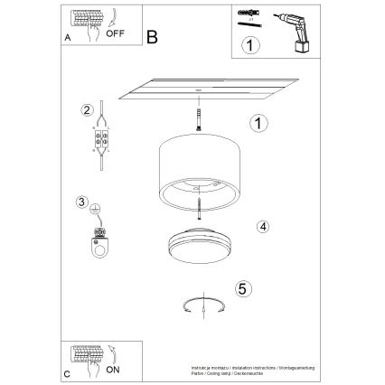 Foco orientable MODO 1xGX53/10W/230V rojo