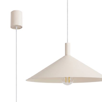 Lámpara colgante NOX con cable 1xE27/15W/230V color crema
