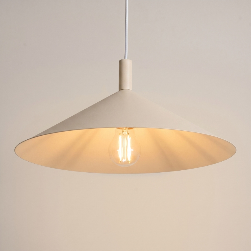 Lámpara colgante NOX con cable 1xE27/15W/230V color crema
