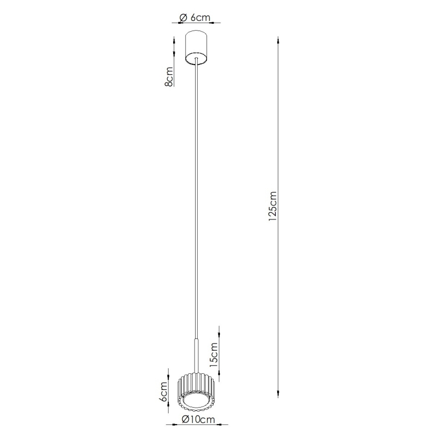 Lámpara colgante AURA con cable 1xGX53/10W/230V, verde
