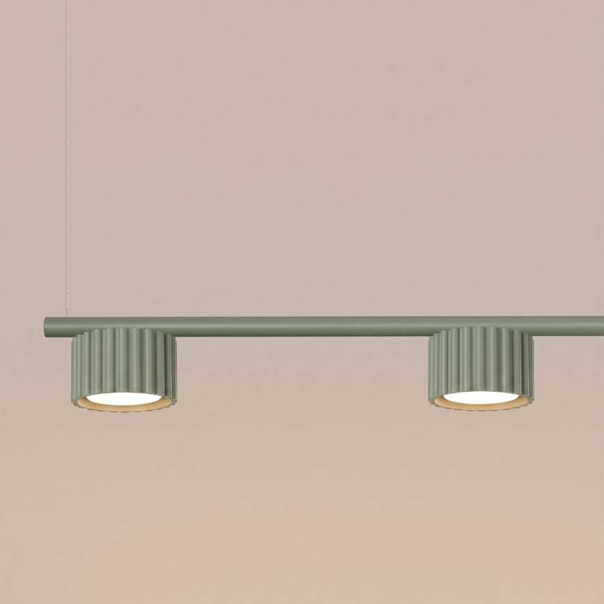 Lámpara colgante con cable AURA 4xGX53/10W/230V verde