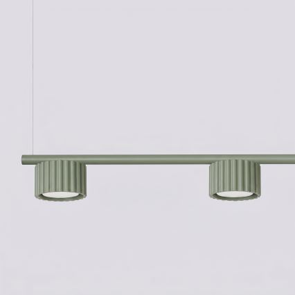 Lámpara colgante con cable AURA 4xGX53/10W/230V verde