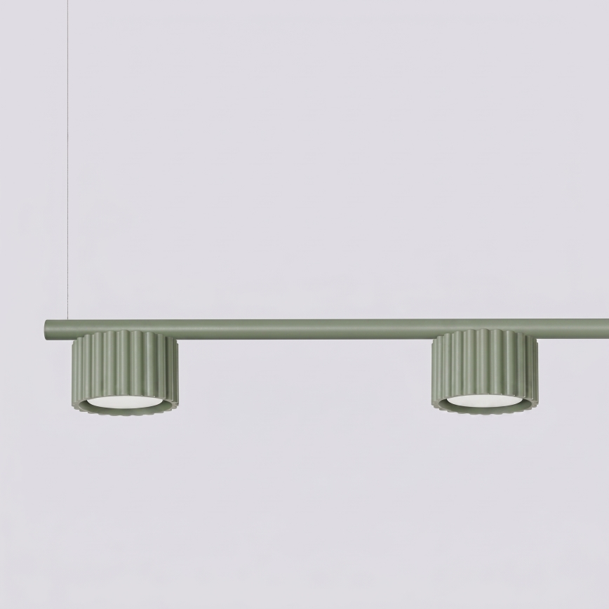 Lámpara colgante con cable AURA 4xGX53/10W/230V verde
