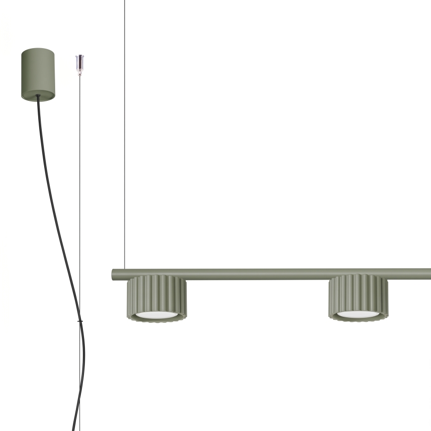 Lámpara colgante con cable AURA 4xGX53/10W/230V verde
