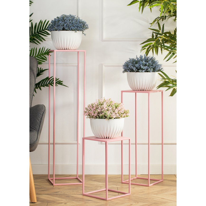 Soporte para flores 100x24 cm rosa
