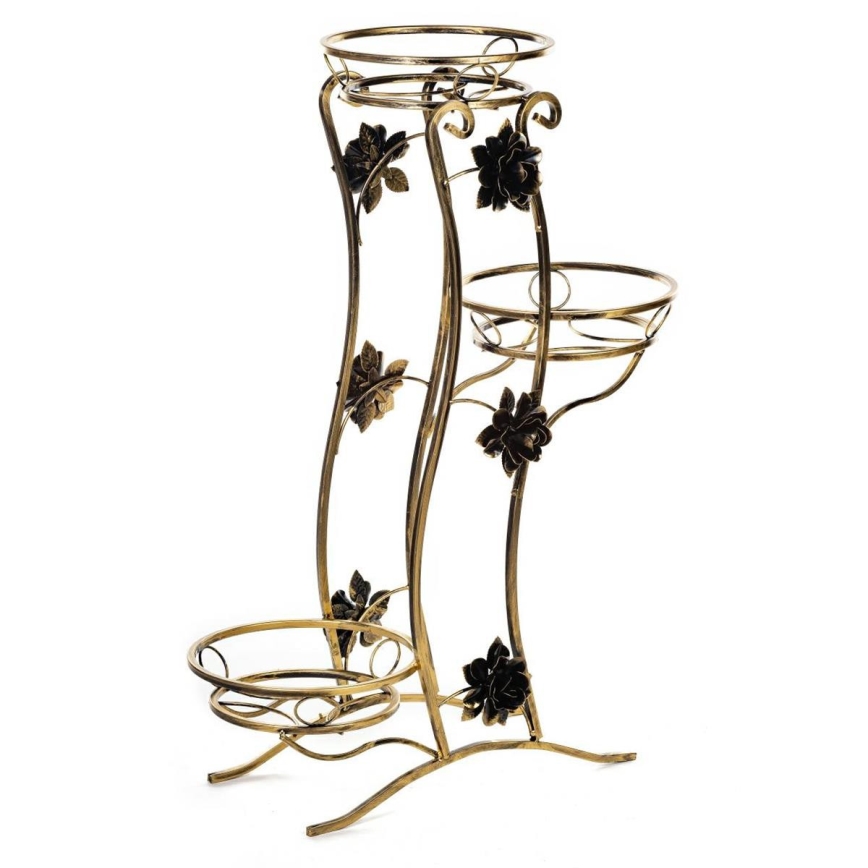 Soporte para flores 100x70 cm dorado