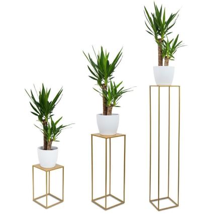 Soporte para flores 130x24 cm dorado