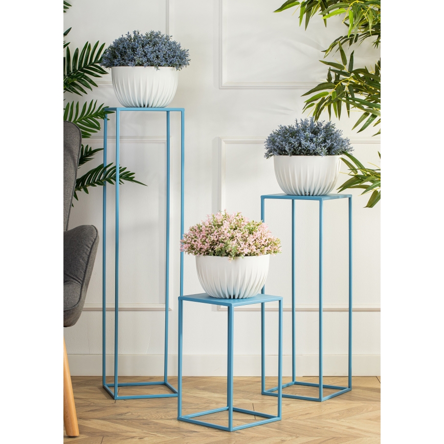 Soporte para flores 40x24 cm azul
