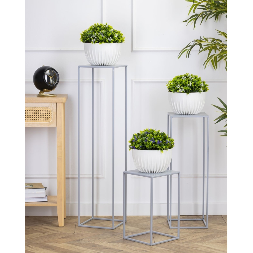 Soporte para flores 40x24 cm gris