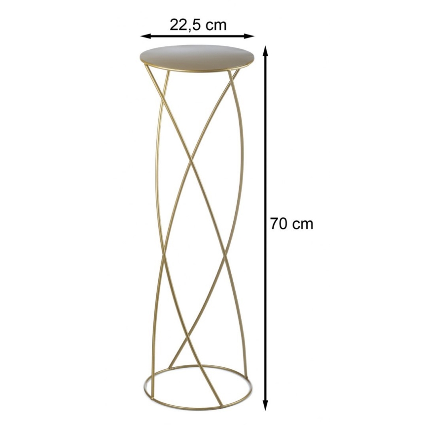 Soporte para plantas 70x22,5 cm dorado