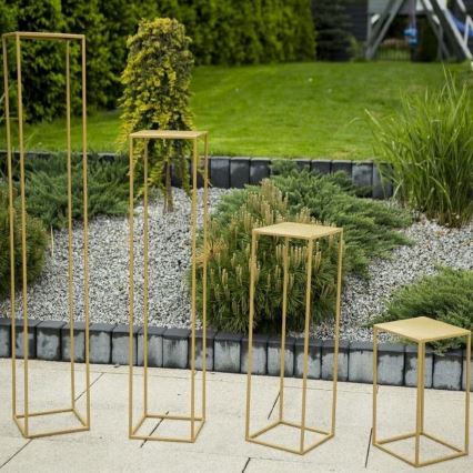 Soporte para plantas 70x24 cm dorado