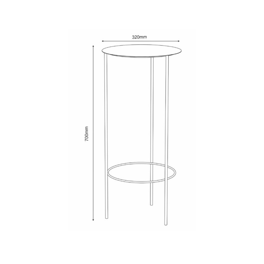 Soporte para flores 70x32 cm negro