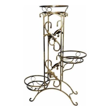 Soporte para flores 90x65 cm dorado
